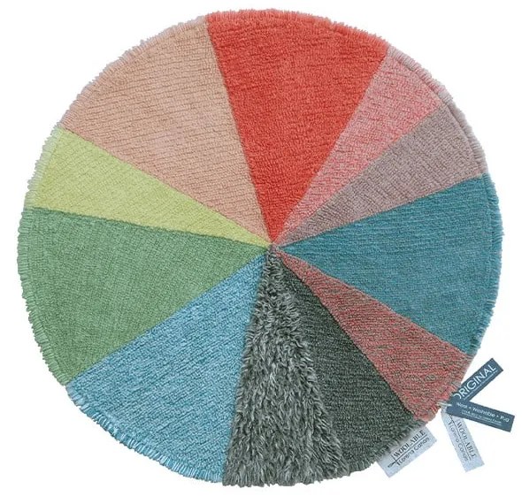 Covor pentru copii lavabil/țesut manual din lână ø120 cm Pie Chart – Lorena Canals