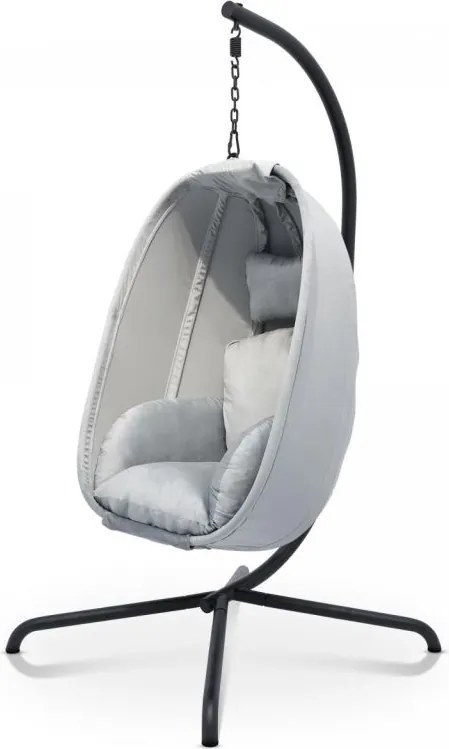 MIADOMODO scaun suspendat de tip hamac, gri, capacitate maxi