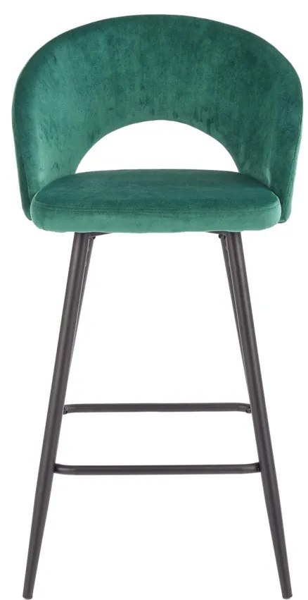 Scaun de bar H96 velvet verde