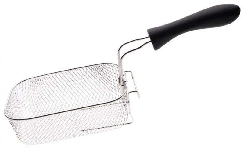 Friteuza Oliver Voltz OV51980H, 2000W, 2 L, Cos detasabil, Termostat 115-190°C, Inox/Negru