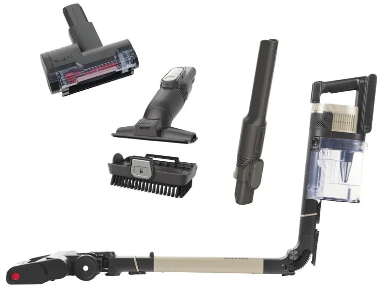 Aspirator vertical Shark Stratos True Pet Flexology IZ400EUT, 309W, 0.7L, 60 min autonomie, Clean Sense IQ, Pet Pro, LED, Powerfins, Gri inchis/Crem