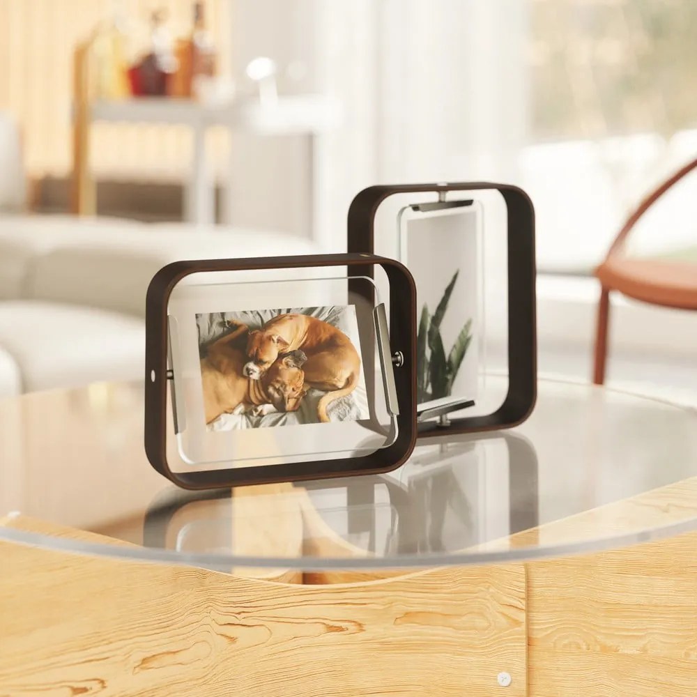 Ramă foto maro închis din lemn 19x24 cm Bellwood – Umbra