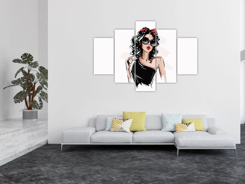 Tablou - Femeie de modă (150x105 cm)
