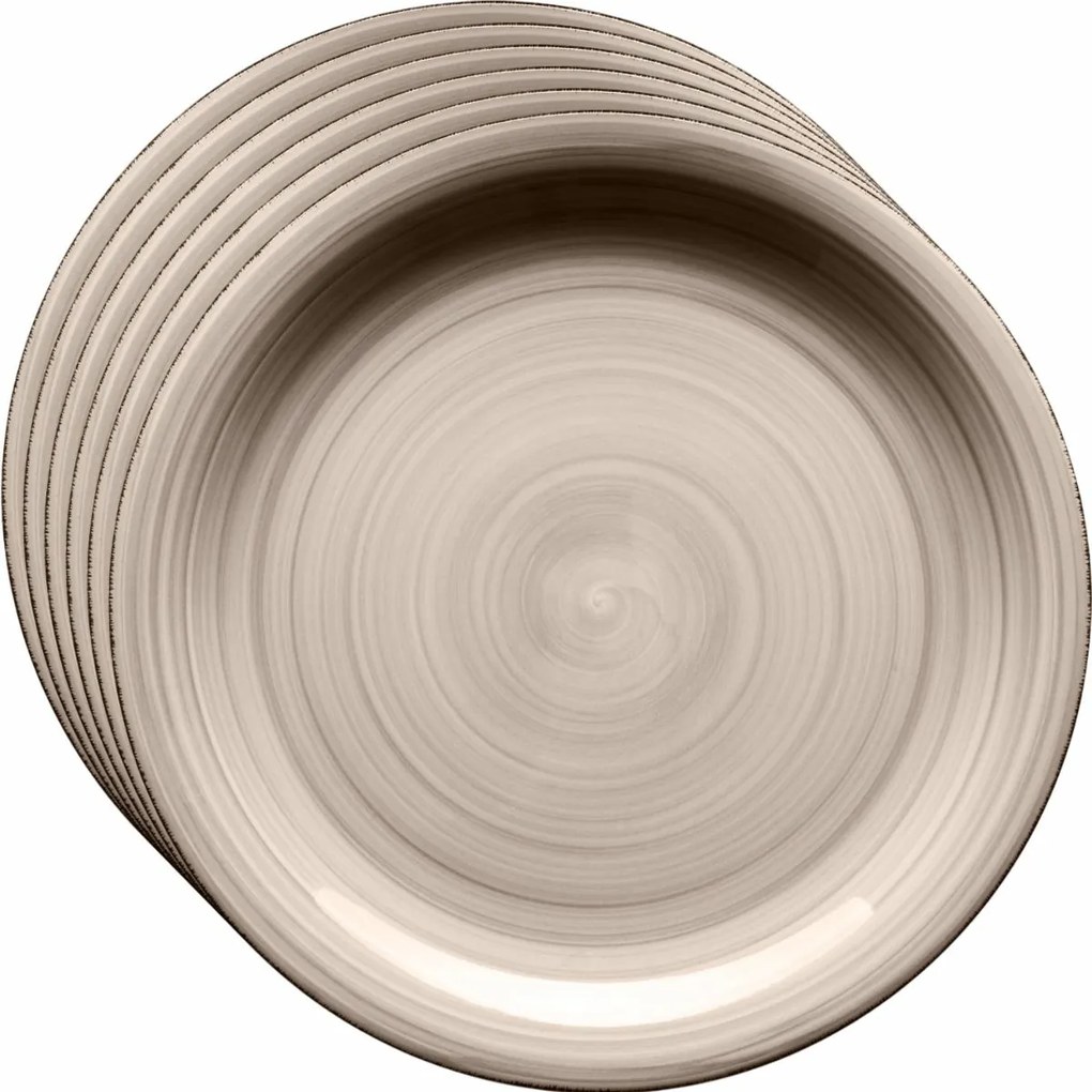 Set 6 farfurii plate Mäser Bel Tempo 27 cm, taupe