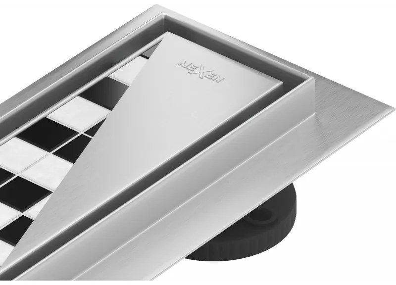 Mexen Flat 360° M13 scurgere de duș liniară rotativă 2în1 90 cm, inox - 1010090-40