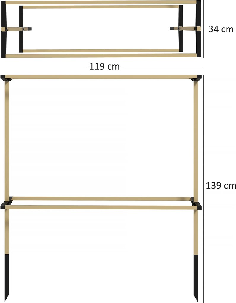 Outsunny Spalier metalic flexibil pentru fructe de pădure: zmeură, mure &amp; afine – spalier extensibil | Aosom Romania