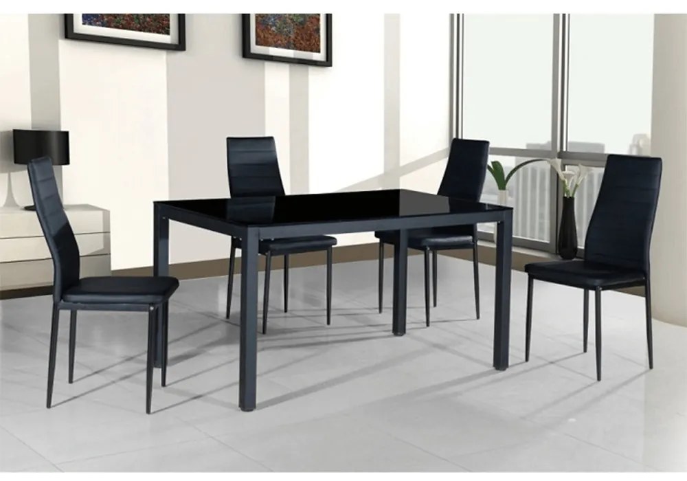 Scaun de sufragerie Collort nova (negru piele ecologică). 772780