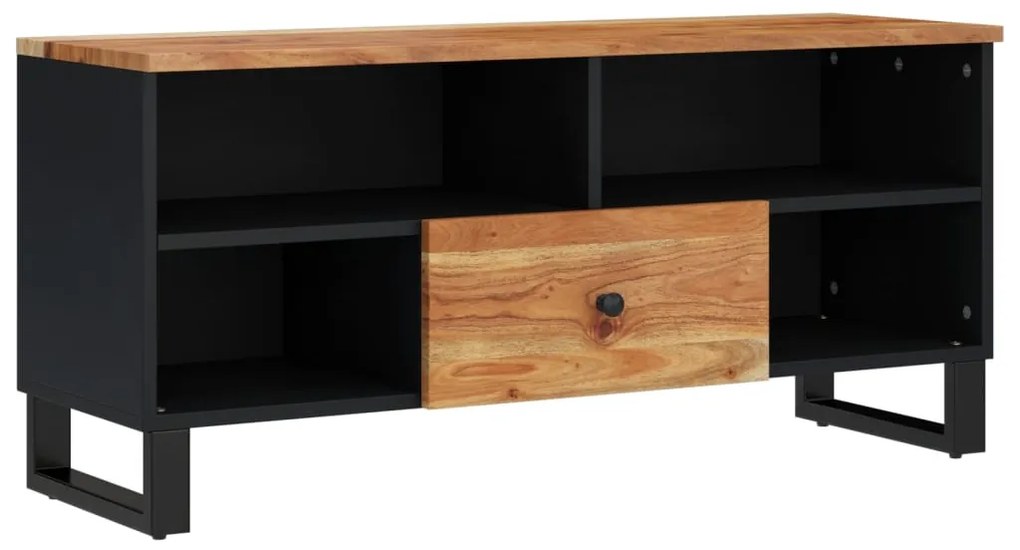 351971 vidaXL Dulap TV, 100x33x46 cm, lemn masiv de acacia&lemn prelucrat