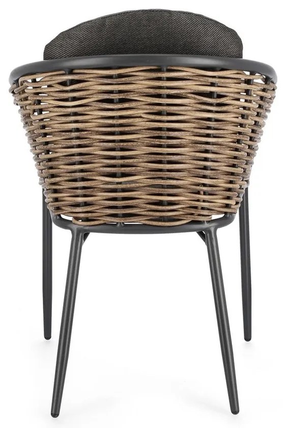 Scaun de grădină gri din metal Maribela – Bizzotto