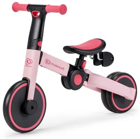 KINDERKRAFT - Bicicletă 3în1 4TRIKE pentru copii, roz