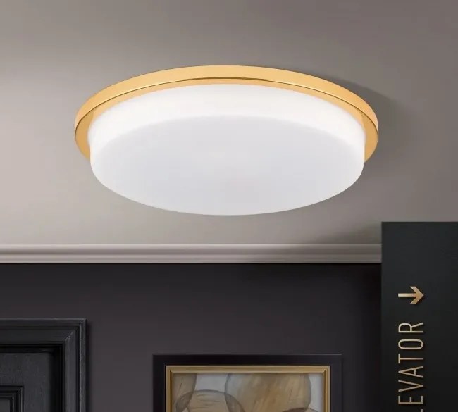 Plafoniera LED moderna LEROX 40cm aurie 24K