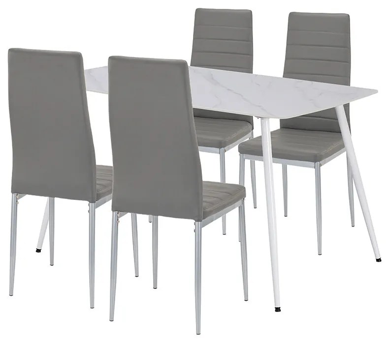 Renton 4+1 set de sufragerie gri-gri