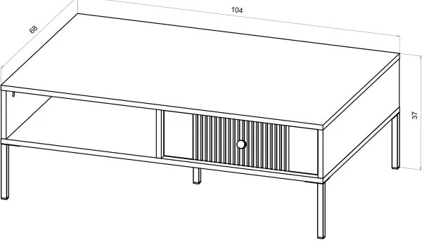 Măsuță de cafea LUE bej/negru