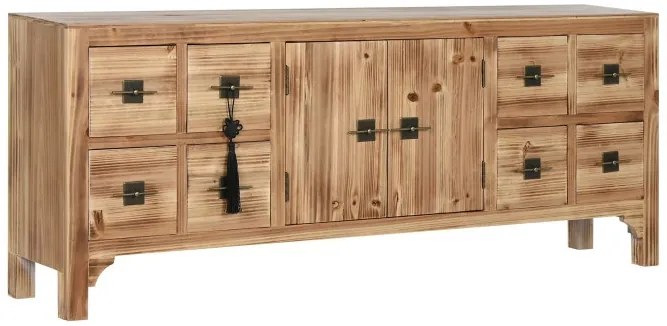 Comoda TV, natur, din lemn masiv de molid, Boreal