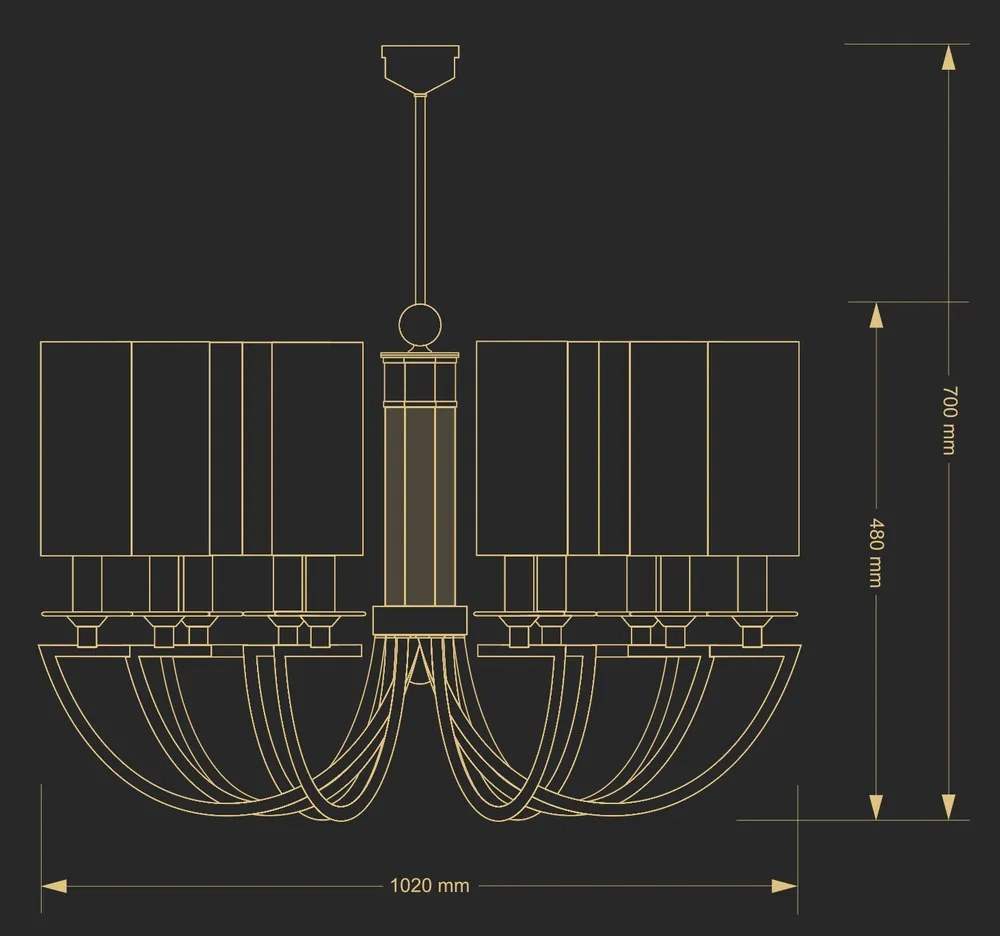Candelabru 10 brate elegant design clasic realizat manual Lea