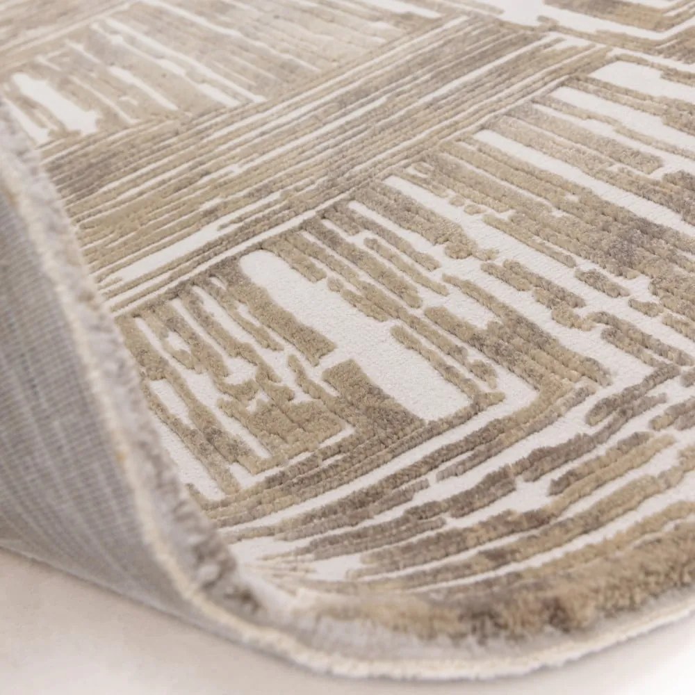 Covor bej 80x150 cm Kuza Lines Beige – Asiatic Carpets