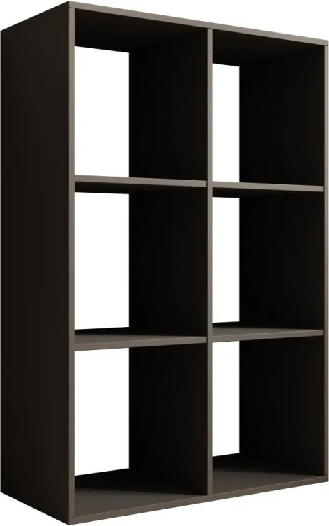 Bibliotecă, 80x120 cm, Lenti, ADRK Furniture (Culoare: Gri)
