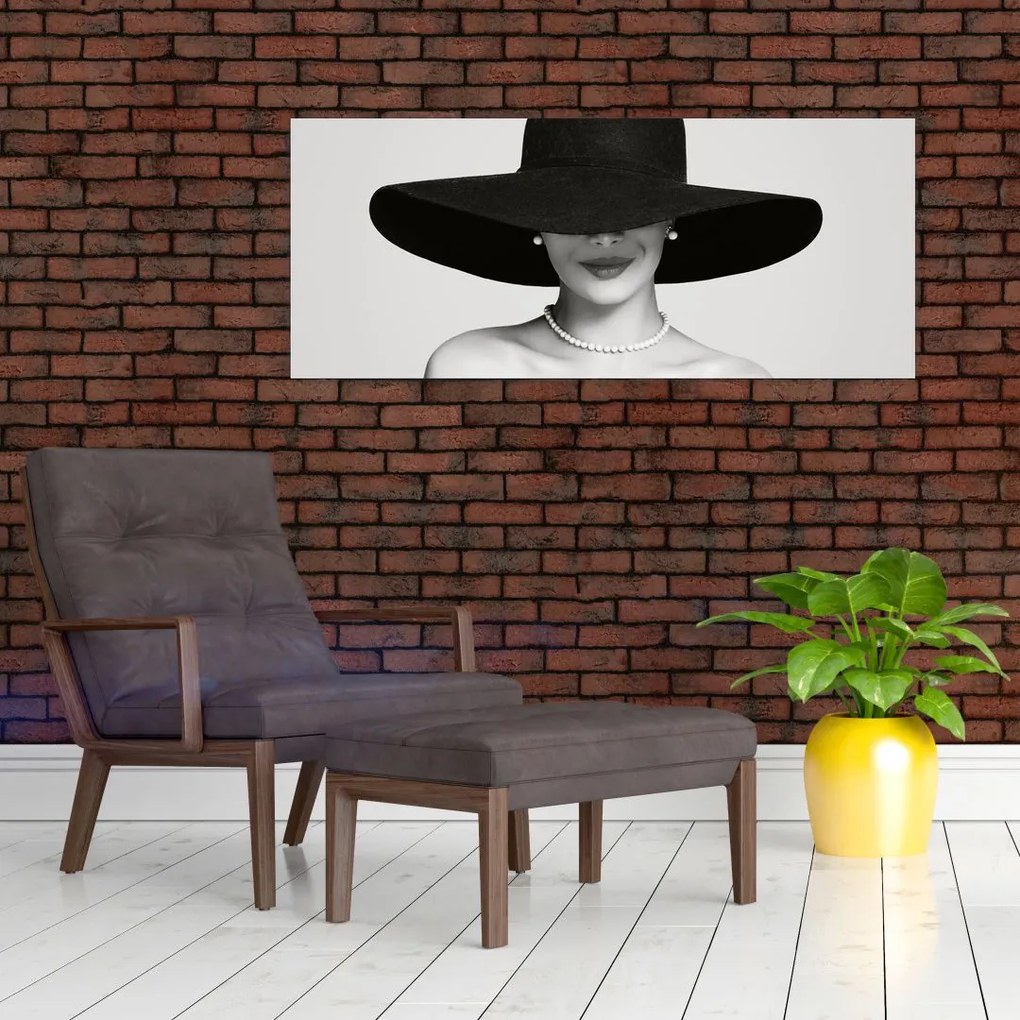 Tablou - Femeia cu pălărie (120x50 cm)