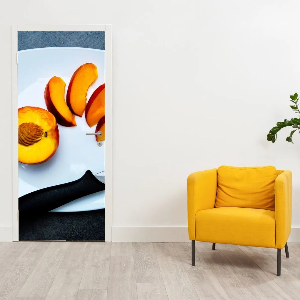 Fototapet pentru ușă - Piersică (95x205cm)