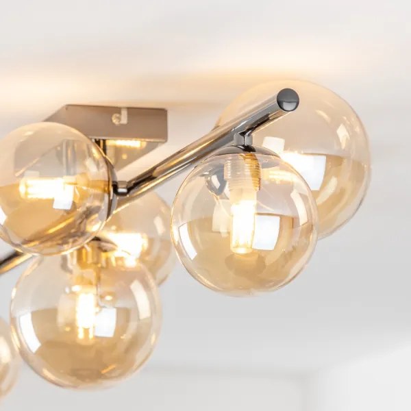 Lustră LED aplicată Brilagi MILLA 7xG9/3W/230V crom lucios/auriu