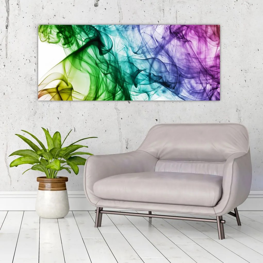 Tablou - fum colorat (120x50 cm)