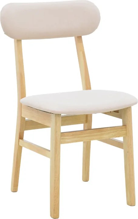 Scaun Bucatarie/Dining Gobliss Din Lemn De Arbore De Cauciuc Finisaj Natur