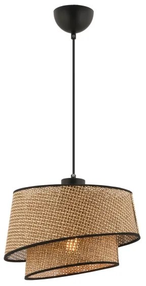 Lampă suspendată pe cablu BARETTE 1xE27/60W/230V maro/negru