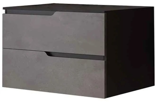 Mobilier cu blat pentru lavoar 80 cm, gri urban, Fluminia Bari Gri