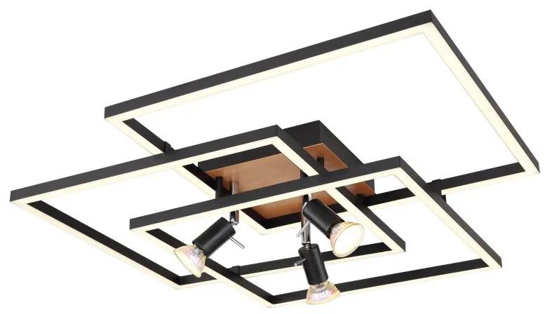 Plafoniera LED design industrial Ida negru 63,5x63,5cm