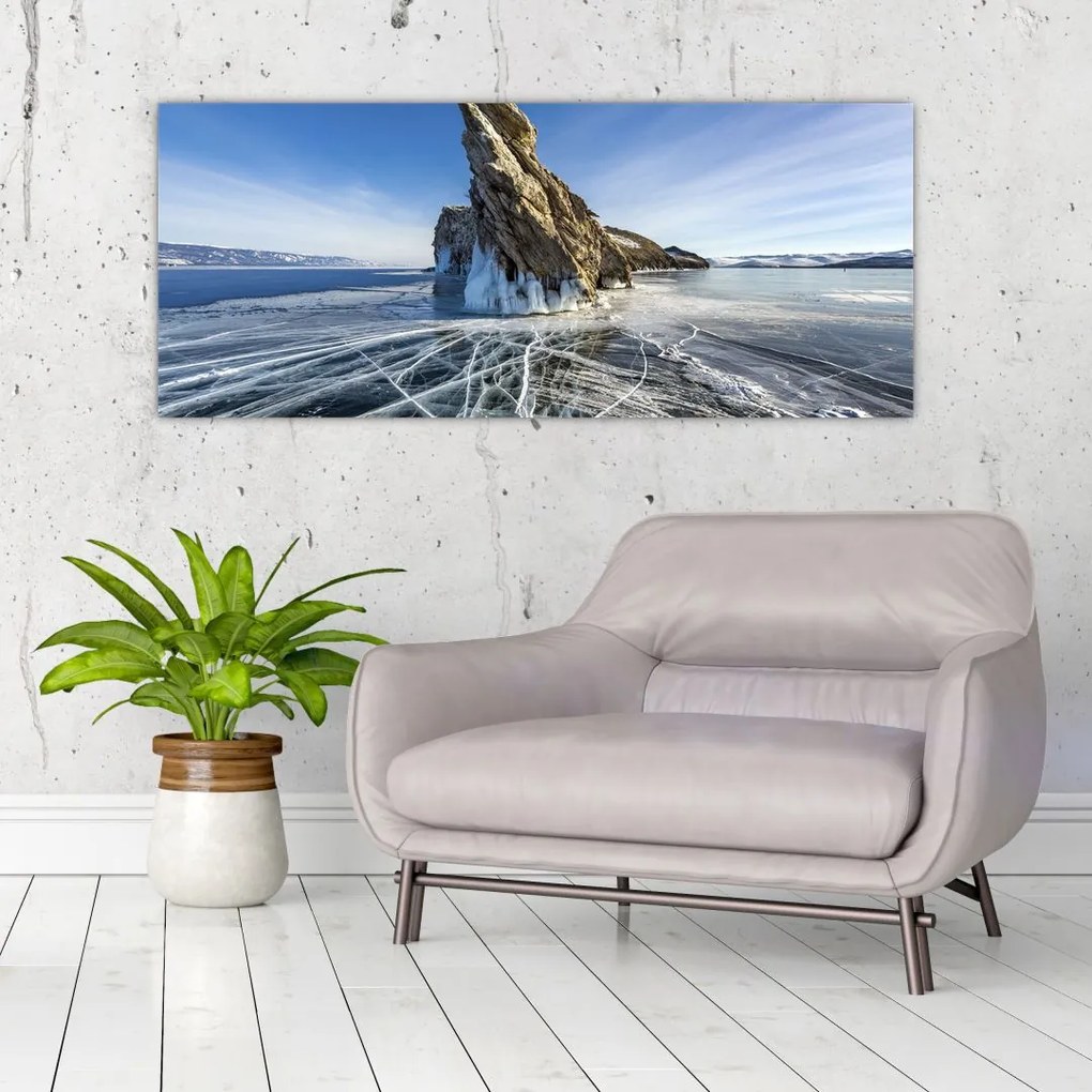 Tablou cu piatra înghețată (120x50 cm)