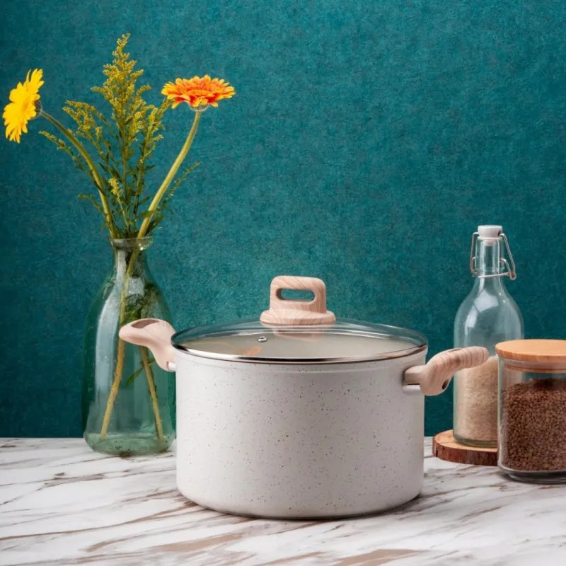 Cratita Voltz Nice OV54418E20D, 20x10, 5 cm, 3, 2 l, Acoperire antiaderenta, Inductie, Cream