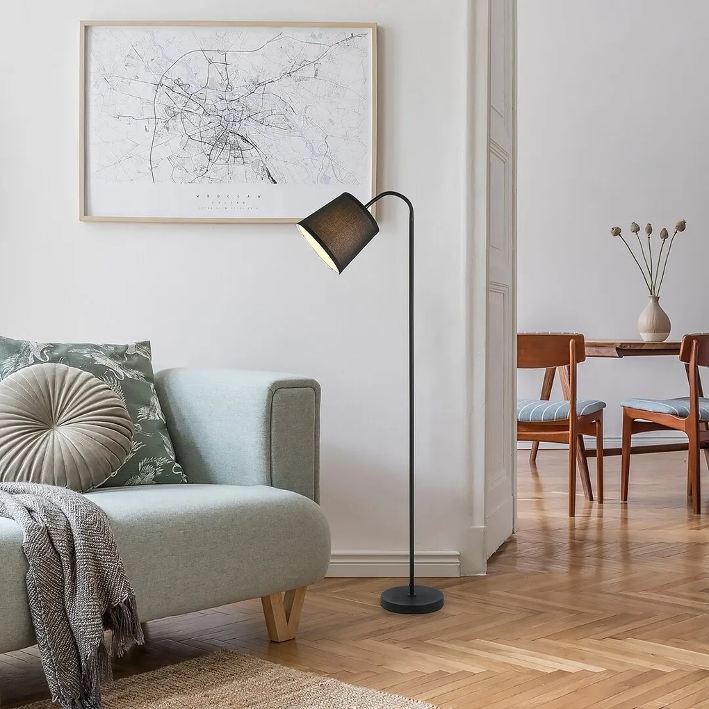 Lampadar, lampa de podea design elegant GODRIC negru