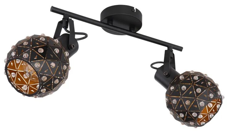 Spot Jodie 54029-2, 2xE14, negru, IP20, Globo Lighting