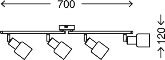 Spot Briloner 2826-042 SPOT 4xE14/6W/230V crom mat