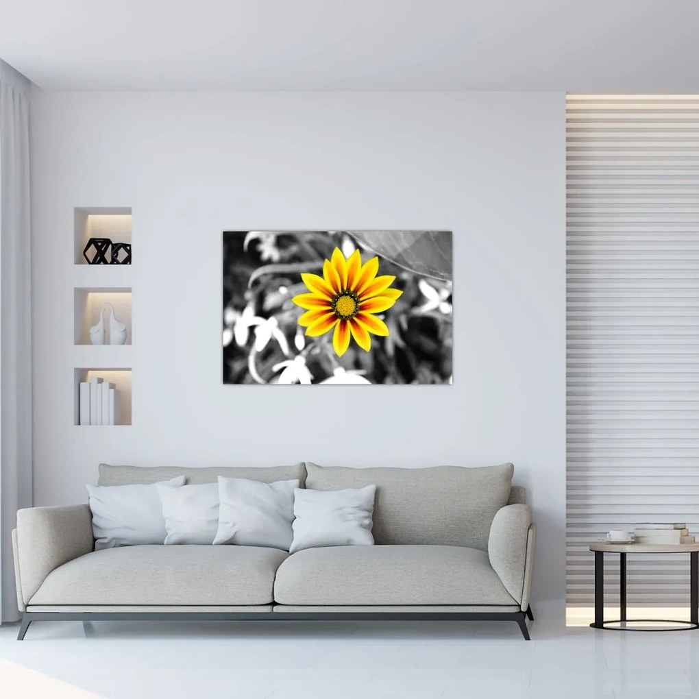 Tablou cu floare galbenă (90x60 cm)
