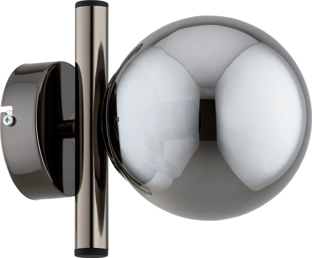 Aplica de perete ERAL 1xE14/10W/230V crom lucios/negru/fumuriu