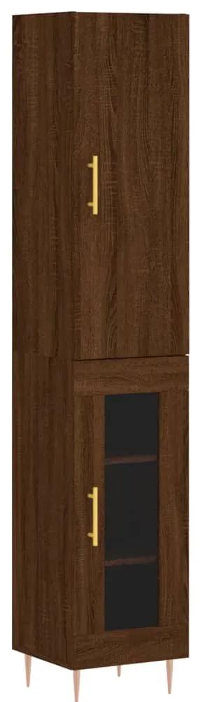 3199040 vidaXL Dulap înalt, stejar maro, 34,5x34x180 cm, lemn prelucrat