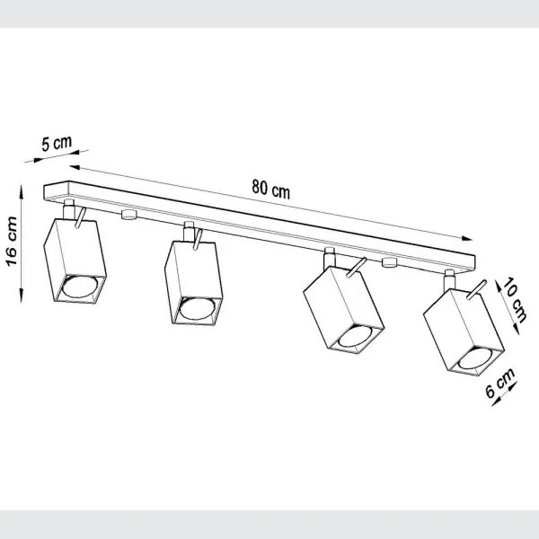 Lampă spot MERIDA 4xGU10/40W/230V alb