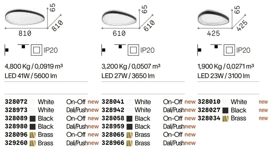 Plafoniera LED design circular GEMINI pl d061 on-off alama