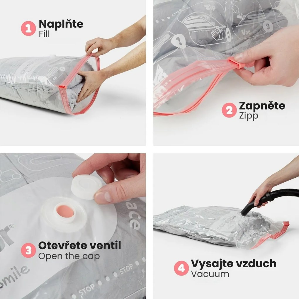 Set saci de depozitare în vid Compactor Bag Aspispace, 2 buc.