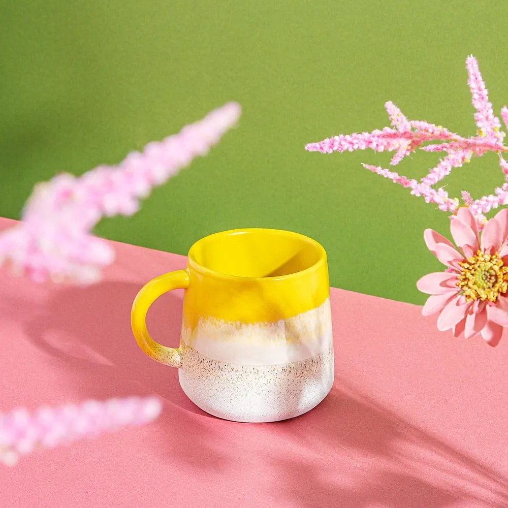 Cană galbenă din gresie 360 ml Mojave – Sass & Belle