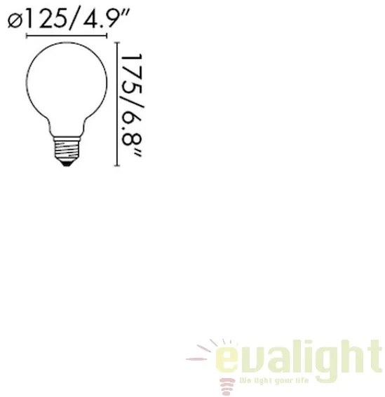Bec LED E27 GLOBE MATT 6W 2700K 17465