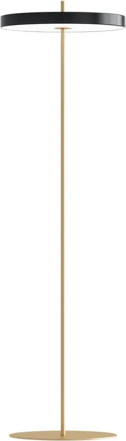 Lampadar negru LED cu intensitate reglabilă cu abajur din metal (înălțime 151 cm) Asteria Floor – UMAGE