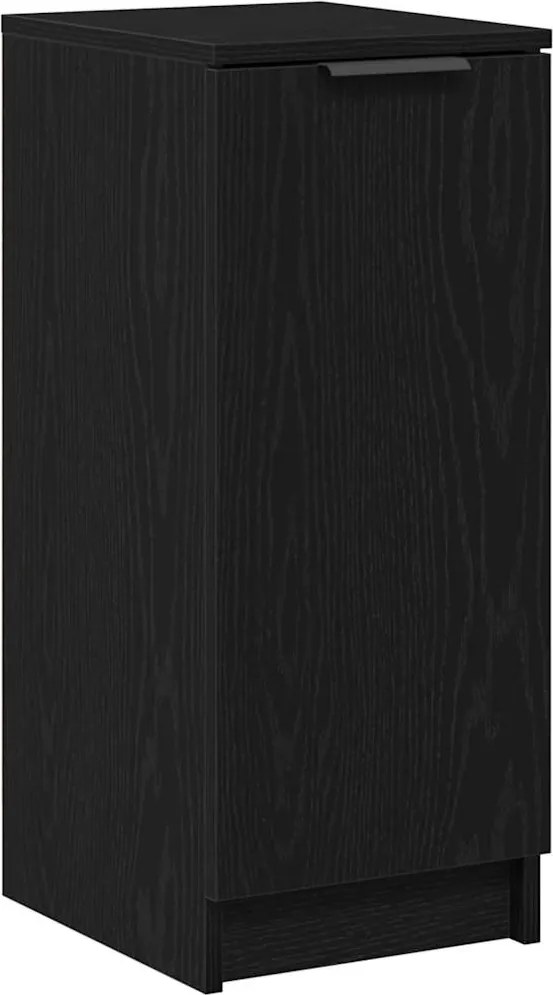 vidaXL Dulap pentru pantofi cu raft Stejar Negru 29,5 x 35 x 70 cm