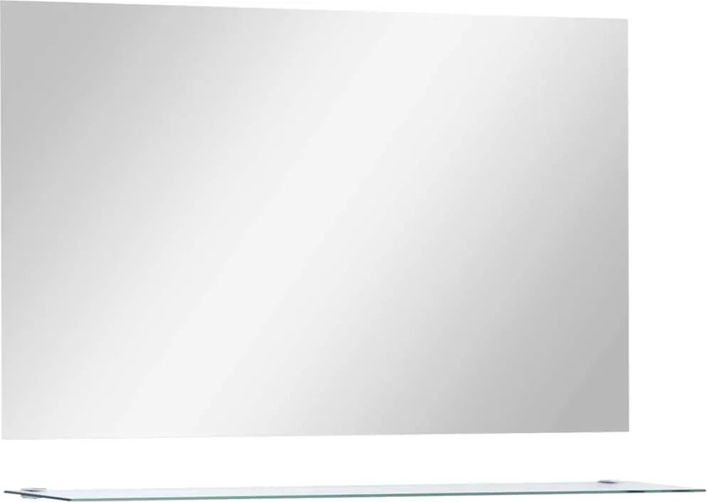 vidaXL Oglindă de perete cu raft, 100 x 60 cm, sticlă securizată