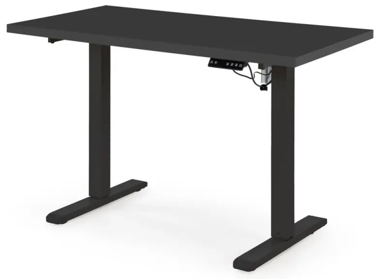 Masa de birou cu functie de reglare a inaltimii B54 negru/negru L120 cm