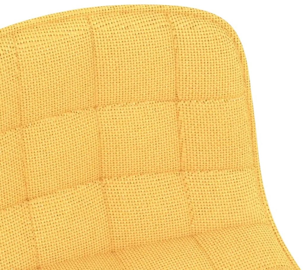 Scaun de bucatarie pivotant, galben, material textil 1, Galben
