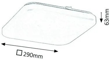 Plafoniera LED design slim modern Rob 29x29cm