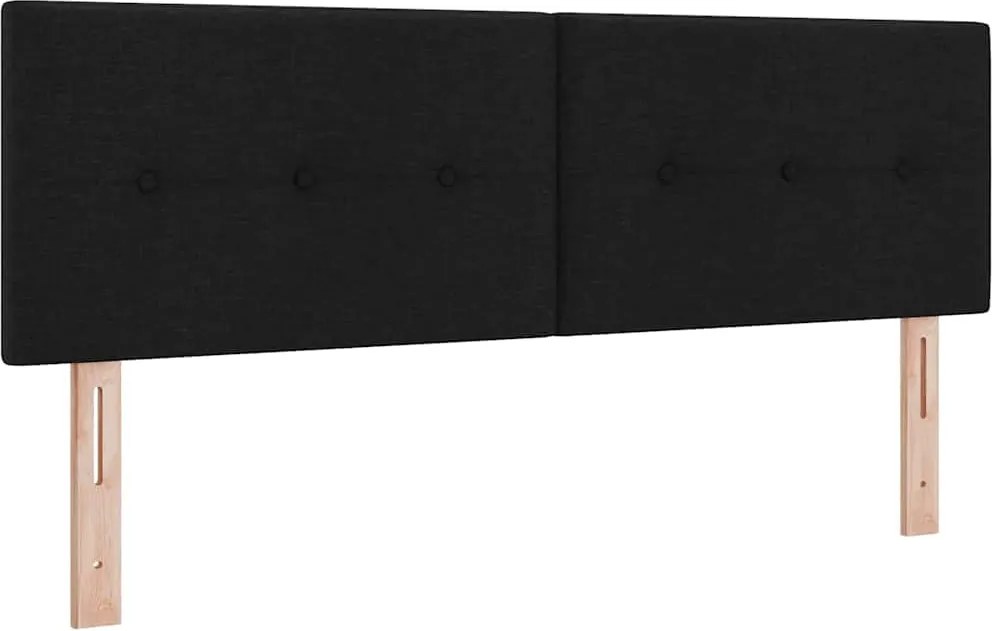 vidaXL Cap de pat cu înălțime ajustabilă Negru 144 cm țesătură