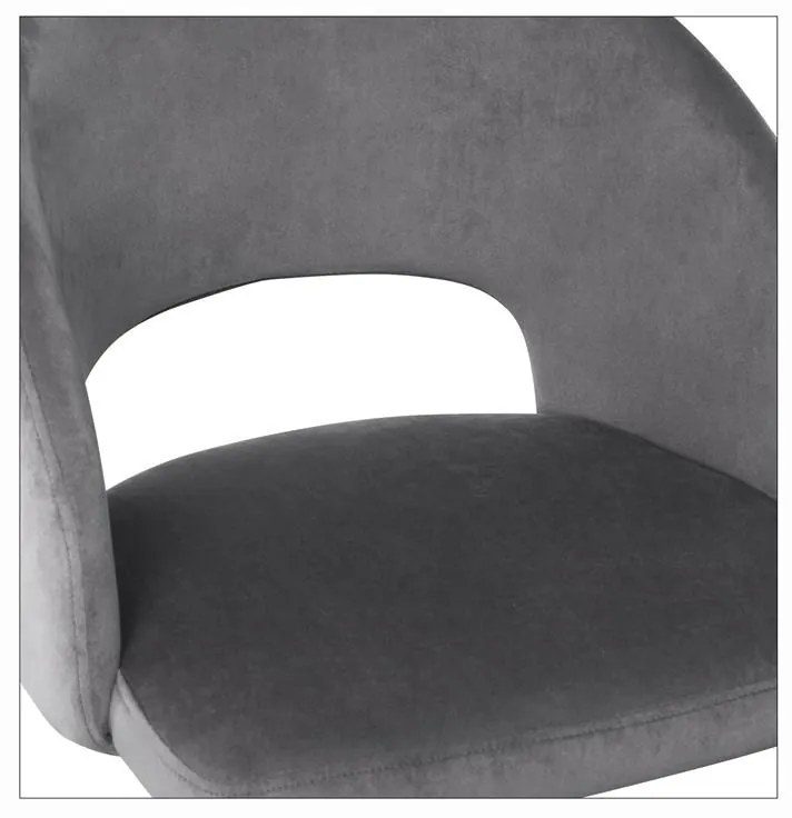 Scaun K455 Velvet Gri – H77